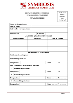 Star Alumnus Award 2017 - Symbiosis Centre of Health Care