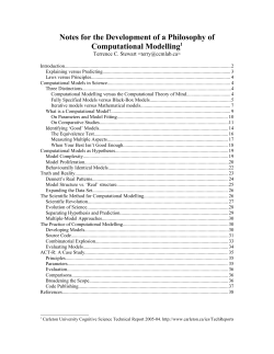 The Philosophy of Computational Modelling