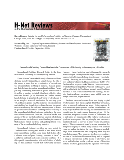 the world of secondhand clothing and Zambia - H-Net