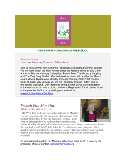 French Fun Mas Oui! - Normandale Preschool