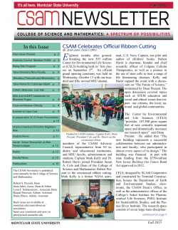 CSAM Celebrates Official Ribbon Cutting In this Issue