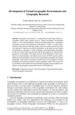 Development of Virtual Geographic Environments and Geography