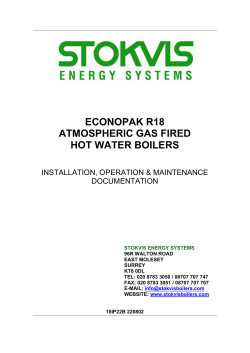 ECONOPAK R18 ATMOSPHERIC GAS FIRED HOT WATER BOILERS