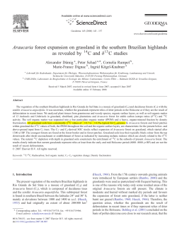 Araucaria forest expansion on grassland in the southern Brazilian