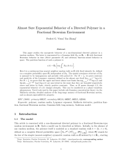 Almost Sure Exponential Behavior of a Directed Polymer in a