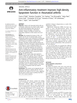 Anti-inflammatory treatment improves high-density - Heart