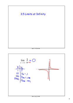 3.5 Limits at Infinity