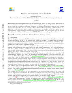 Clustering with phylogenetic tools in astrophysics