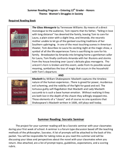 Summer Reading: Socratic Seminar