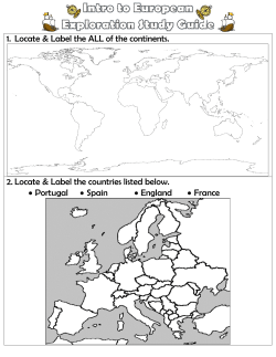 Intro to European Exploration Blank