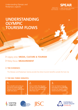 understanding olympic tourism flows
