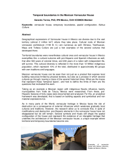 Temporal boundaries in the Mexican Vernacular House