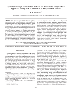 Experimental design and statistical methods for classical and