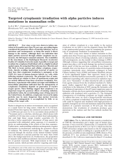Targeted cytoplasmic irradiation with alpha particles induces