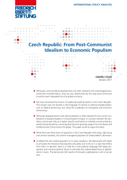 Czech Republic: From Post-Communist - Friedrich-Ebert