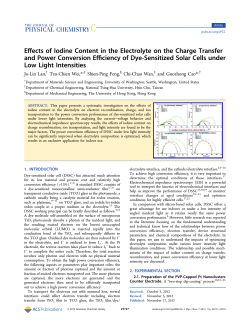 Effects of Iodine Content in the Electrolyte on the Charge Transfer