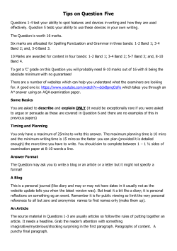 Tips on Question Five of the English Language GCSE