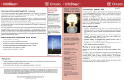 Energy Conservation, Efficiency and Supply