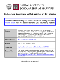 Host and viral determinants for MxB restriction of HIV