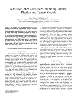 A Music Genre Classifier Combining Timbre, Rhythm and Tempo