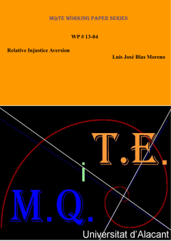 Mqite Working paper series WP # 13-04 Relative Injustice Aversion