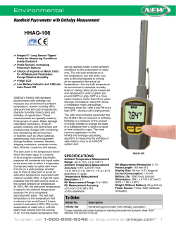 Handheld Psycrometer with Enthalpy Measurement