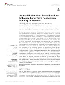 Arousal Rather than Basic Emotions Influence Long-Term