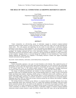 The Role of Virtual Communities as Shopping Reference Groups