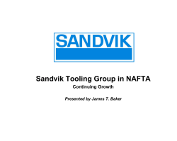 Sandvik Tooling Group in NAFTA
