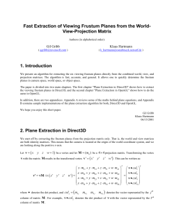 Fast Extraction of Viewing Frustum Planes