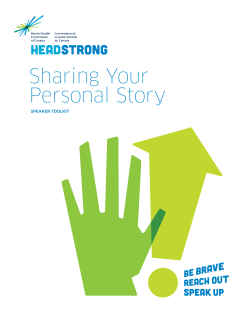 Sharing Your Personal Story - Mental Health Commission of Canada