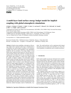 A multi-layer land surface energy budget model for implicit coupling