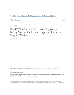 The SETISA Factory - Northwestern University School of Law