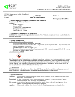 eco3D Flex filament MSDS