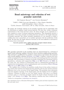 Bond anisotropy and cohesion of wet granular materials