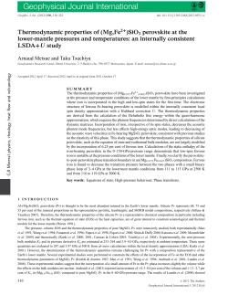 Thermodynamic properties of (Mg, Fe2+) SiO3 perovskite at the
