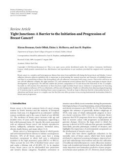 Review Article Tight Junctions: A Barrier to the Initiation and