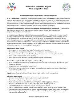National PTA Reflections Program Music Composition