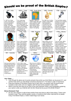 1857 - India 1800`s - Trade 1865 - Canada 1788 &ndash; Australia 1802