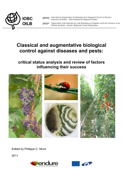 Classical and augmentative biological control against - IOBC-WPRS