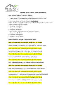 Photo Day Dance Schedule Beauty and the Beast
