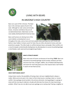Living with Bears - Forest Lakes Owners Association