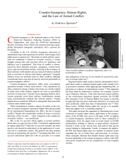 Counter-Insurgency, Human Rights, and the Law of Armed Conflict