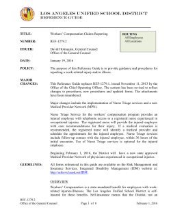 LOS ANGELES UNIFIED SCHOOL DISTRICT