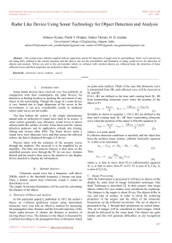 Radar Like Device Using Sonar Technology for Object