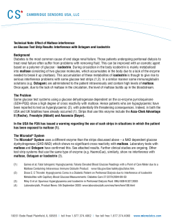 Effect of Maltose interference