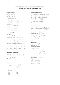 formula sheet [PDF 189KB]