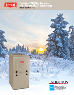 Evolution&reg; 96t Gas Furnace with Perfect Heat&reg; Technology