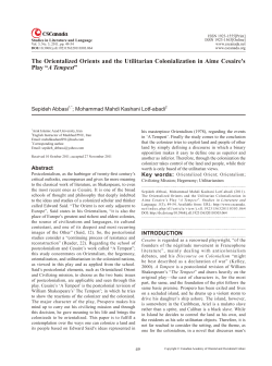 The Orientalized Orients and the Utilitarian Colonialization in Aime