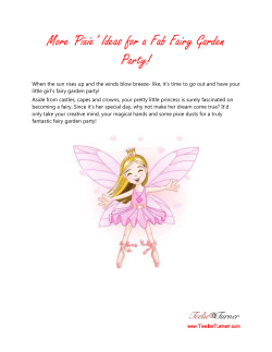 More `Pixie` Ideas for a Fab Fairy Garden Party!
